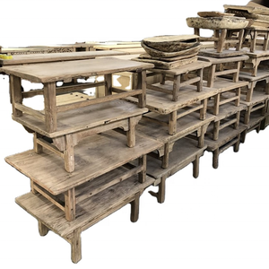 Stile nordico antico vintage ricicla porta in legno massello nidificazione Dongbei vecchio tavolino - Product Image 1