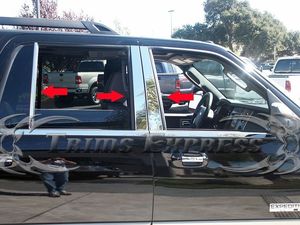 Pour 1997-2017 Ford <span class=keywords><strong>Expedition</strong></span> Acier Inoxydable Chrome Fenêtre Pilier Post Garniture 6PC - Product Image 5