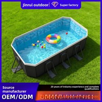 Piscine gonflable en PVC, sans installation, pliable, écologique, pour enfants, avec support en tubes d'acier, pour usage domestique et extérieur