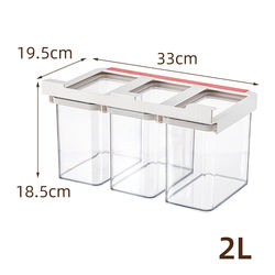 Sealed jar 2L*3+storage rack