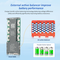 TDT BMS con BT y UART integrados 12V 24V 36V 48V 60V 72V 4S 8S 12S 16S 20S 24S 70A 80A 100A 120A 150A 200A para paquetes de baterías de iones de litio