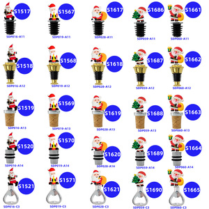 Santa Claus Bottle Opener Zinc Alloy Round Christmas Gift Corkscrew SDP019-A12 - Product Image 1