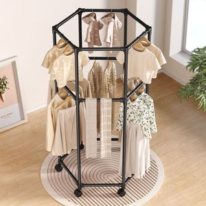 Cedar space Nouveau design <span class=keywords><strong>Porte</strong></span>-vêtements sur pied en métal avec base en PP, pour intérieur/extérieur, antirouille, double tringle, séchoir à vêtements - Product Image 2