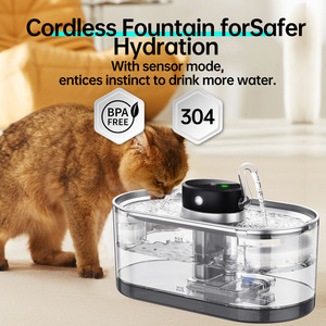 Fontaine à eau pour chat 3,5 L, pompe silencieuse rechargeable, distributeur automatique d'eau pour animaux de compagnie, pour chiens et chats, forme ovale, détachable - Product Image 4