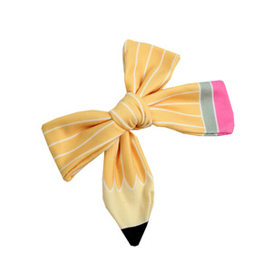 Nuovo accessorio per capelli in cotone per bambini con lettere colorate stampate per la stagione della scuola - Product Image 4