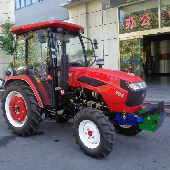 Chinese Cheap farm agricultural 40HP 60hp 4WD garden tractor Mounted front end loader with 4 in1 bucket pto USA CANADA UK SPAIN