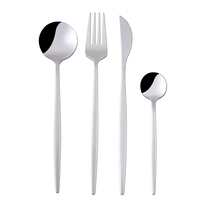 Ensemble de vaisselle en acier inoxydable 304, couteau de mariage, cuillère, fourchette, couverts