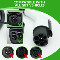 Câble de charge EV Senhao de type 2 à GBT, 5 m, 32 A, 7 kW, charge rapide pour voitures électriques, IEC62196 GB/T, blanc/noir
