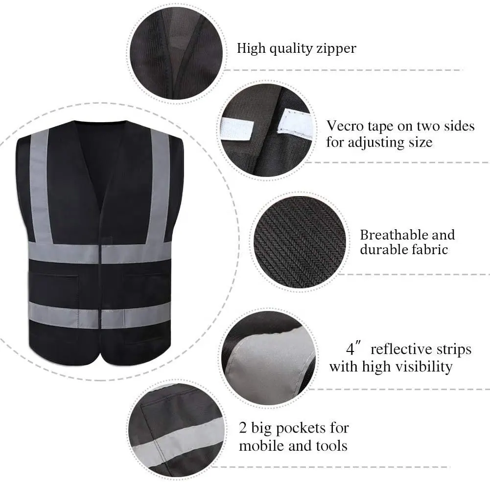 Wholesale Custom High Visibility Reflective Safety Vest blue high visibility vest
