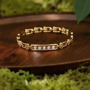 สร้อยข้อมือแฟชั่นแบบโซ่ 316L สแตนเลสสตีล ชุบทอง PVD ทนทาน ใช้งานได้ยาวนาน - Product Image 3
