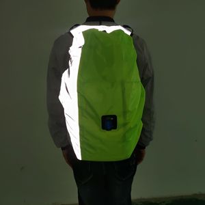 Personalizado portátil antipolvo negro noche al aire libre ciclismo montaña escalada seguridad alta visibilidad mochila reflectante cubierta de lluvia - Product Image 6