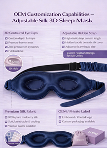 <span class=keywords><strong>Masque</strong></span> de sommeil 3D en soie occultant avec design respirant et rafraîchissant sans pression sur les <span class=keywords><strong>yeux</strong></span>, échantillonnage rapide en 5 jours, faible MOQ - Product Image 2