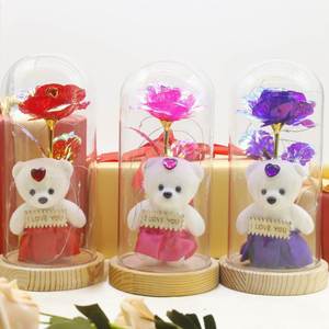 Regalo Romántico para el Día de San Valentín 2025, Lámpara de Noche con Cubierta de Vidrio, Muñeca Decorativa Elegante para Mesa, Artesanía en Vidrio - Product Image 2