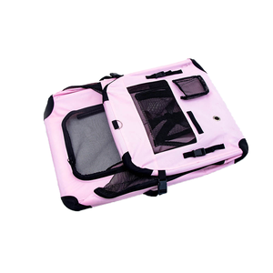 Jaula Plegable para Mascotas con Marco <span class=keywords><strong>de</strong></span> Acero Inoxidable, Jaula Grande y Plegable para Perros y Gatos, Ventanas <span class=keywords><strong>de</strong></span> Malla Transpirable, Transportín Portátil para Viajes - Product Image 2