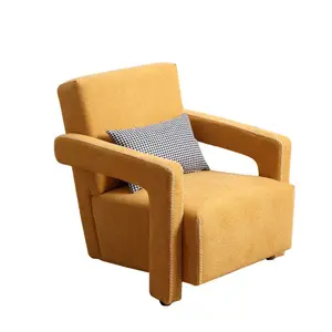 Groothandel Fluwelen Enkele Bank Stoel Accent Stoelen Meubels Woonkamer Moderne Fauteuil