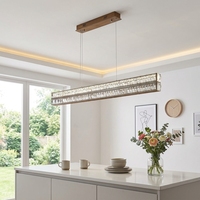 Lampe de plafond LED moderne et romantique, forme simple, pour salle à manger, chambre à coucher, éclairage intérieur, lampe en cristal, lumière chaude