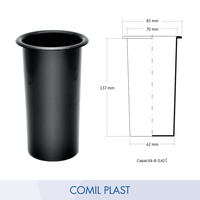 COMIL PLAST Vase funéraire de style européen pour adulte, insert de pierre tombale, en plastique multicolore 7x14cm, modèle V714, pour mausolée