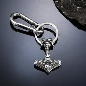 yunnique Thor's Hammer Keychain Zinc Alloy Unisex Pendant Gift Nordic Style - Product Image 1