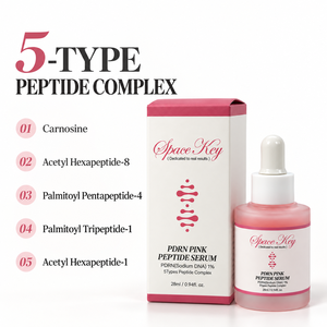 핑크 PDRN 펩타이드 세럼 28ml (나이아신아마이드 & 히알루론산 함유) 화이트 드로퍼 캡 페이셜 스킨케어 세럼 - Product Image 3