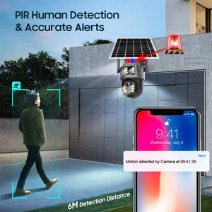 Nhà Máy V380 Pro CCTV ngoài trời Wifi năng lượng mặt trời Máy ảnh 4 gam Sim thẻ 4k 8MP an toàn và không thấm nước PTZ Battery Powered Camera An Ninh - Product Image 2