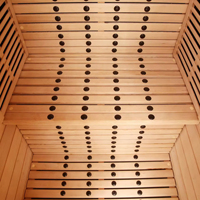Sauna Infrarroja para el Hogar de Madera Maciza de Hemlock de 110V y 1500W con 2 Calentadores, Panel de Control por Computadora, 1 Año de Garantía, MOQ 1, OEM, FCC, SAA