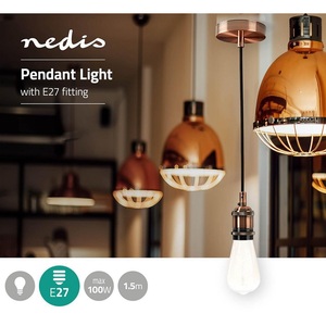 Copper Colored Ceiling Light <b>E27</b> 1.50m <b>Pendant</b> Fixture For Indoor Use - Product Image 4