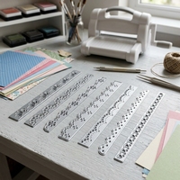 Matrices de découpe en métal pour motifs floraux et bordures en dentelle, matrices de découpe pour scrapbooking, pour la création de cartes et la décoration artisanale
