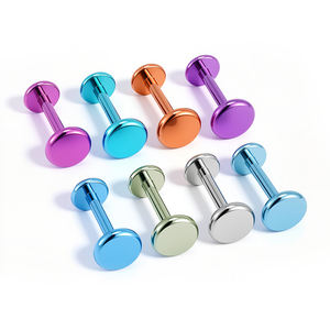 ASTM F136 Titanium Legering Dubbelzijdige Platte Achterkant Intern Gedraaide <span class=keywords><strong>Labret</strong></span> Studs Kraakbeen Studs Oor Lip & Neus Body Piercing - Product Image 5