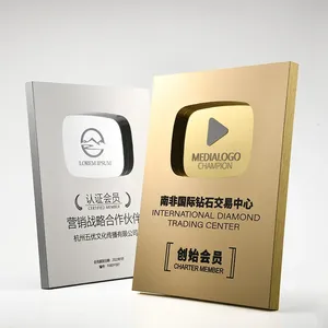 Premio Ecológico Grabado para Redes Sociales, Escudo de <span class=keywords><strong>YouTube</strong></span> Chapado en Oro, Trofeos y Medallas de TikTok Disponibles en Varios Tonos de Cobre - Product Image 4