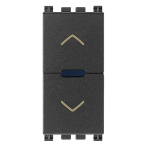 Interruptor de persiana enrollable Quid Grey de 5.3 cm de altura con doble control para persianas - Product Image 1