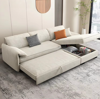 Canapé-lit extensible multifonctionnel en forme de L, design moderne, 2, 3 ou 4 places, avec rangement et fonction inclinable – Meilleure vente
