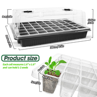 Plateau d'amorçage de graines 40 cellules avec dôme d'humidité Mini plateaux de démarrage de graines de serre Plateau de pépinière de culture de graines de jardin hydroponique