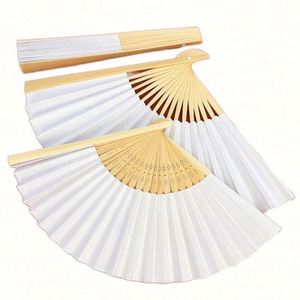 พัดลมพกพาทำจากไม้ไผ่เป็นมิตรกับสิ่งแวดล้อมพัดลมแกะสลักและทาสีแบบศิลปะพื้นบ้านพัดลมพับได้สำหรับเป็นของขวัญทางธุรกิจปาร์ตี้รักดอกไม้สไตล์ - Product Image 6