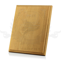 Plaques de récompense de trophée en bois vierges de logo fait sur commande de cadeaux noirs pour le souvenir
