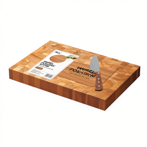 Tabla de cortar de madera de veta final natural de una pieza, herramienta de cocina - Product Image 1