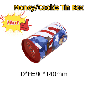 Caja de dinero de estaño redonda personalizada, cajas de embalaje de chocolate para galletas, regalo, hucha de caridad - Product Image 5