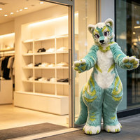 Costume de mascotte féline Fursuit personnalisé, en fourrure complète épaisse et moelleuse, avec correspondance des couleurs, pour dérivés d'animation, tenue de cosplay pour exposition et anthro