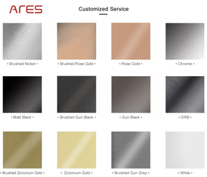 Grifo de Baño Monomando Moderno <span class=keywords><strong>Ares</strong></span> Idealex, Agua Fría/Caliente, Montaje en Cubierta, Garantía de 5 Años, Válvula de Cerámica, Acabado Dorado - Product Image 4