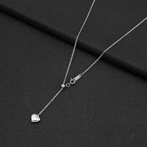 2026 New Simple Niche Design Love Heart Pendant Necklace <b>Titanium</b> Steel Women's Tassel Necklaces Fashion Jewelry Wholesale - Product Image 4