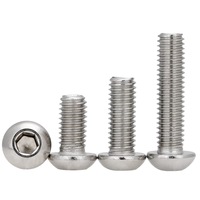 M2-M12 ISO 7380 Stainless Steel Hex Socket Pan Button Head Bolt Screw Nut Washer SS304/316 Custom Sizes