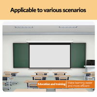 Écran de projection manuel rétractable 100 pouces 16:9 avec verrouillage automatique, blanc mat HD pour cinéma maison et usage scolaire