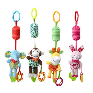 Multifunzione all'ingrosso Baby Animal Toy massaggiagengive Car bambini Cartoon Animal Wind Chime sonagli giocattoli sonagli per bambini professionali