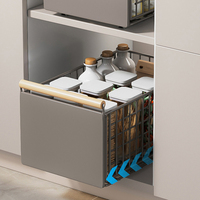Étagère de rangement de cuisine pliable à double niveau en acier inoxydable, type sol, pour vaisselle et bols, luxe multifonction