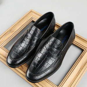 Zapatos de Cuero para Hombre con Patrón de Cocodrilo, Zapatos Oxford Modernos y Casuales, Adecuados para Viajes de Oficina, Ropa Formal de Negocios - Product Image 6