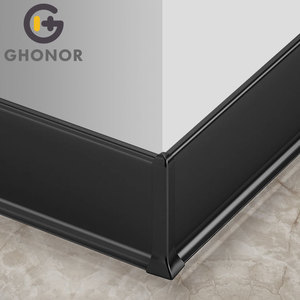 <span class=keywords><strong>Plinthe</strong></span> décorative murale en métal aluminium <span class=keywords><strong>noir</strong></span>, haute qualité, 60mm 80mm 100mm 120mm de hauteur, moulure longue durée - Product Image 1