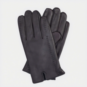 Guantes de Invierno para Hombre y Mujer, Casuales, Transpirables, Resistentes al Viento, con Forro Térmico, de Piel de Cordero y Cuero, con Pantalla Táctil, para Exteriores, Dedos Completos - Product Image 1