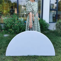 Tables rondes pliantes en plastique pour événements, repas, mariage, fête, hôtel, buffet, location, pliage à moitié, extérieur