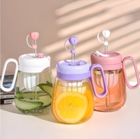 Fleur personnalisée émail café tasse à thé verre de Noël tasse à café glacé tasse avec couvercle et paille