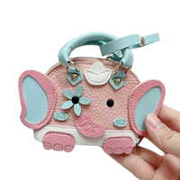Dompet Koin Kulit PU Mewah Laris Manis, Tahan Air, dengan Ritsleting, Gantungan Kunci, Unisex, Mini, Pegangan Lembut, Grosir