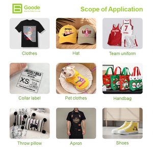 Adesivo Termotrasferibile Goode per T-shirt e Borse con Logo Personalizzato, Marchio Sportivo Famoso Just Do IT DTF Cartoon Lavabile - Product Image 4